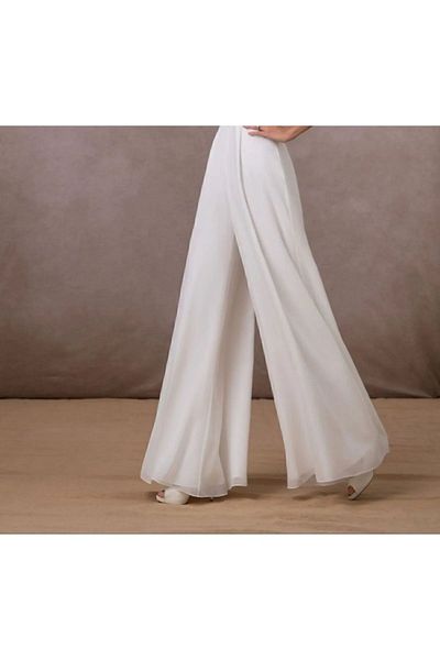 Pembecik Chiffon Pants 36-58 Lined Comfortable Wear Chiffon Pants