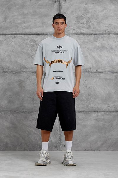NOMARC Γκρι Areswing Γραμμένο Oversize Tshirt