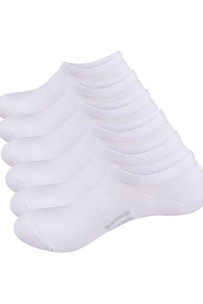Çorap Bakkalı Unisex 5 Pairs Striped White Ballerina Socks (Unseen through Shoes)