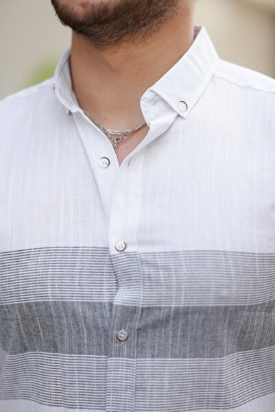 JANES Мъжка шарена риза с къс ръкав