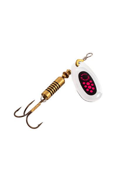SAVEX Trout Crane Rotating Fishing Spoon - Black Fury - Orange/Silver - No:3