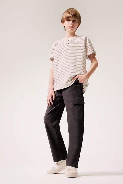 DeFacto New Season Boy's Standard Leg Linen Blended Trousers