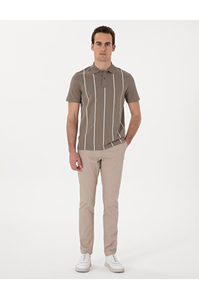 Pierre Cardin Bej Slim Fit Kanvas Pantolon 50308077-VR011