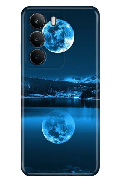 realme C75 (Rmx3941) Case Colorful Silicone Printed Tpu Full Moon Sea