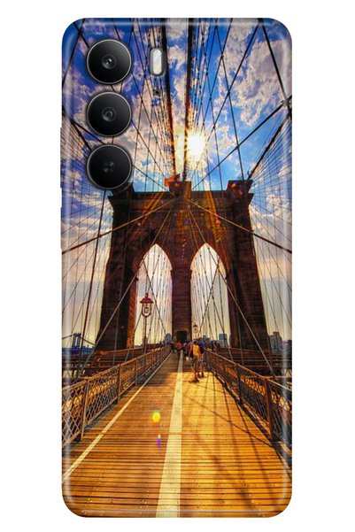 realme C75 (Rmx3941) Case Decorative Silicone Printed Cover Walking Bridge