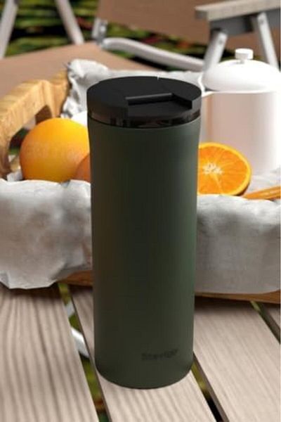 Mu Art Ahşap Mrt 2 Go Stainless Steel Thermos Cup 400 ml Trl Mug Green St-204 Art 871301