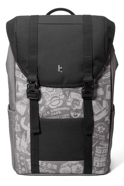 Tomtoc VintPack-TA1 Flap Laptop Backpack, Water-Resistant Travel Casual Eco-Friendly Backpack 22L