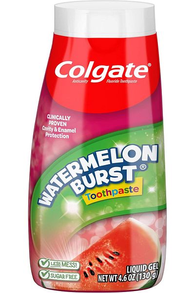 CREST Colgate Anticavity Kids Toothpaste with Fluoride Watermelon Burst Colgate Children's Toothpaste 130 Gr