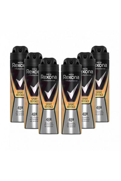 Rexona Men Sport Defence, deodorant spray for men, 48h protection, 6x150 ml