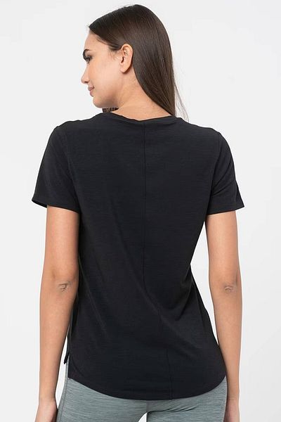 Nike Dri Fit UV One Luxe γυναικείο μπλουζάκι μπλουζάκι γυναικείο αντανακλαστικό μπλουζάκι προπόνησης για τρέξιμο μαύρο