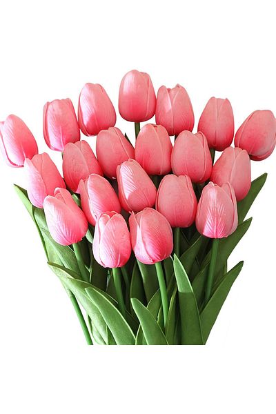 Choice 10pcs 3 10Pcs Artificial Flower Realistic Touch Tulip Scrapbooking Vase Home Decor Wedding Garden Ar