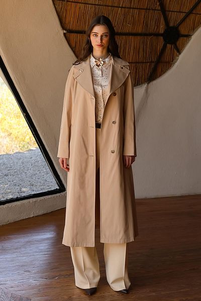 Olcay Trenci cu model leopard - Jumătate căptușit BEIGE 6713
