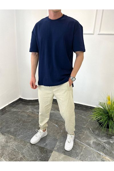 NOMARC Μπλουζάκι Navy Blue με κοντό μπροστινό και μακρύ πίσω μέρος