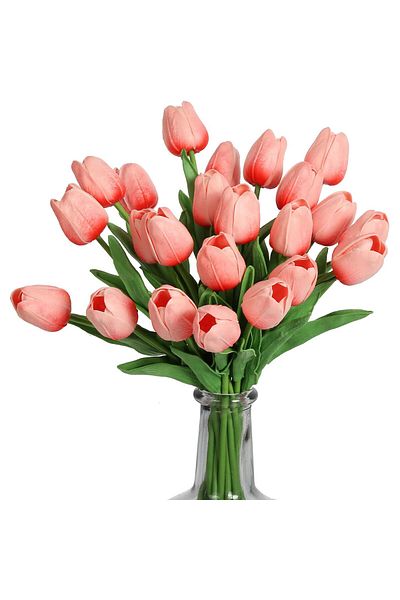 Choice 10pcs 2 10Pcs Artificial Flower Realistic Touch Tulip Scrapbooking Vase Home Decor Wedding Garden Ar