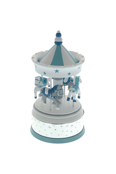 GiftExpress Musical Carousel Horses - Blue