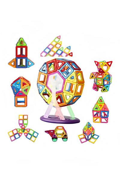 Yelajoy 191-Piece Magnetic Building Blocks Set,3D Educational Diy Construction Toy, for Boys and Girls 3+