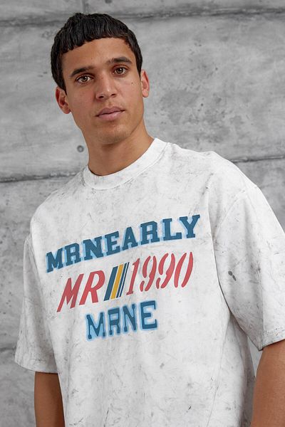 NOMARC Λευκό μπλουζάκι Mrnearly Written Oversize
