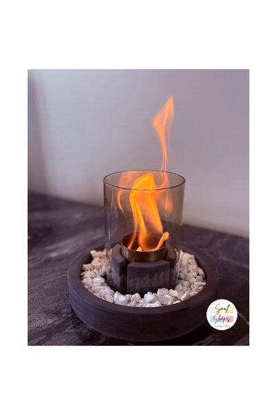 Small Shapes SOLUMİA MASA ÜSTÜ ŞÖMİNE ATEŞ ÇUKURU BACASIZ ŞÖMİNE 500ML YAKIT ...