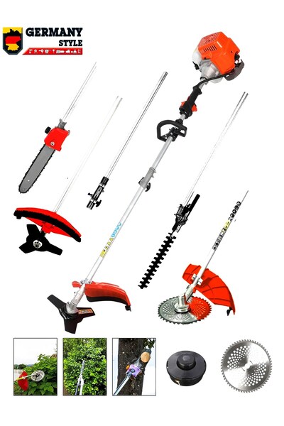 Germany Style Maxstar Seri 4 in 1 Benzinli Tırpan Çit Budama Budama Testeresi...