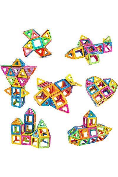 Yelajoy 191-Piece Magnetic Building Blocks Set,3D Educational Diy Construction Toy, for Boys and Girls 3+