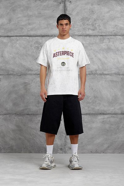 NOMARC Λευκό μπλουζάκι με γραμμένο oversize