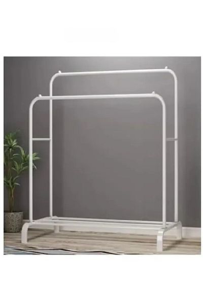 COOYA Clothing Rack, with Bottom Shelf Double Rod Clothing Garment Rack, Portable Clothes Racks