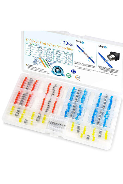 choice2 120pcs in box 100/120/150/250/300 PCS Solder Seal Wire Connectors Hea...