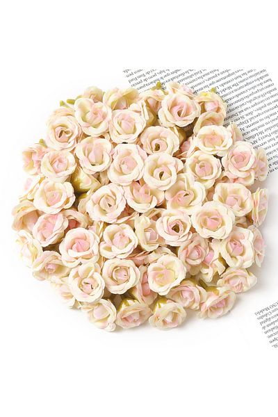 Choice 20Pcs 10 20Pcs 2cm Mini Rose Artificial Flowers Heads For Home Decor Wedding Decoration Fake Flowers