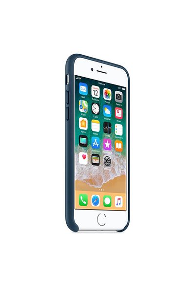 Apple Husa de protectie Apple pentru iPhone 8 / iPhone 7, Piele, Cosmos Blue