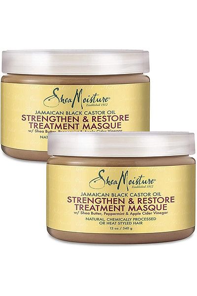 Shea Moisture Curly Hair Products, Jamaican Black Castor Oil Strengthen & Restore Treatment Masque,