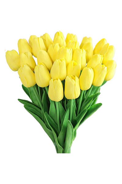 Choice 10pcs 5 10Pcs Artificial Flower Realistic Touch Tulip Scrapbooking Vase Home Decor Wedding Garden Ar