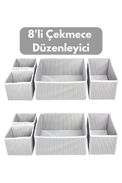 PONÇİK STORE 8'li Çekmece Düzenleyici Dolap Içi Çekmece Düzenleyici Çekmece O...