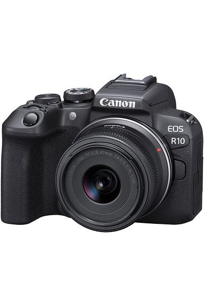 Canon Canon EOS R10 Mirrorless Camera, 24.2MP, Black + RF-S 18-45mm S Lens