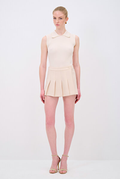 adL Pileli Şort Etek