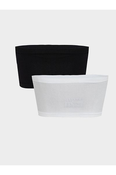 LC Waikiki Nahtloser, ungepolsterter, flacher, trägerloser BH ohne Bügel, 2er-Pack