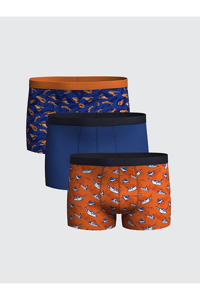 LC Waikiki Standard Fit Cotton Flexible Ανδρικό Boxer 3 τεμαχίων