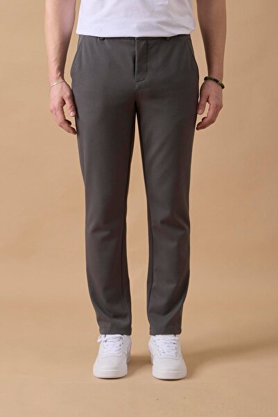 BRACCAS Чоловічі штани-чіно з еластичним поясом, антрацитові