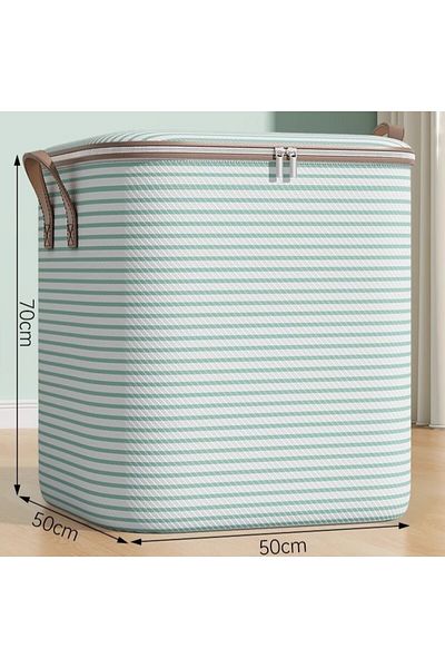 Flippy Foldable Storage Box With Zipper, For Clothes, Beds, Bedding 50x50x70 Cm 180 L Green
