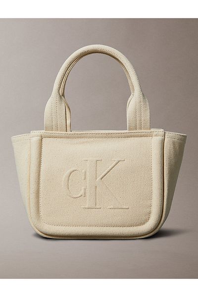 Calvin Klein حقيبة كتف صغيرة باللون البيج للنساء (LV04K3160G-V07)