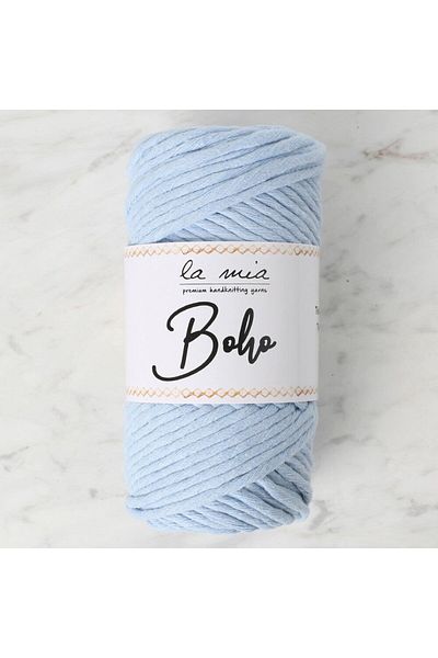 La Mia Yarn La Mia Boho Light Blue Twist Macrame Rope - L069