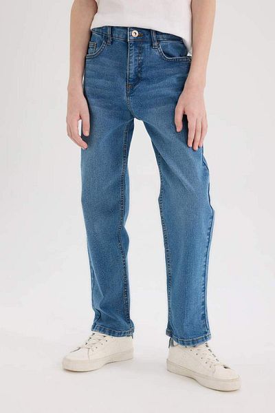 DeFacto New Season Boy's Straight Fit Straight Leg Basic Straight Jeans