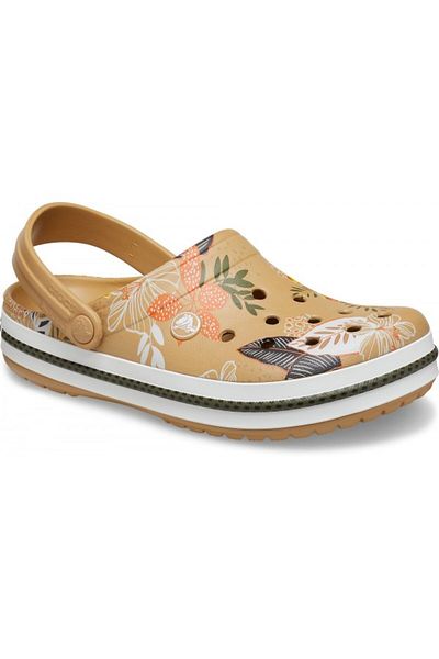 Crocs Clogs Crocs Crocband Botanical Print Clog 36-37 EU - M4/W6 US Brown - Tan/White