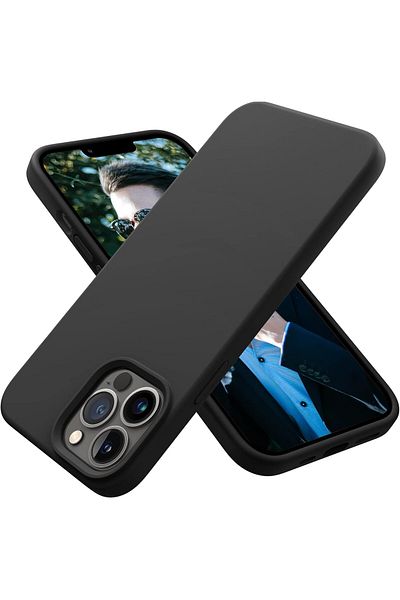 Generic Silicone Case Cover Compatible with iPhone 13 pro max , Ultra Slim Fit with Full Body Protection