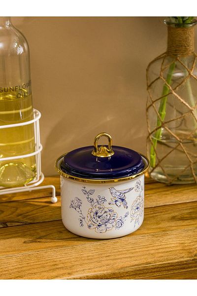 LC Waikiki Flower Printed Enamel Jar 13 cm