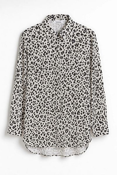 Hanezza Quality in Large Size Clothing: Patterned Viscose Tunic Shirt