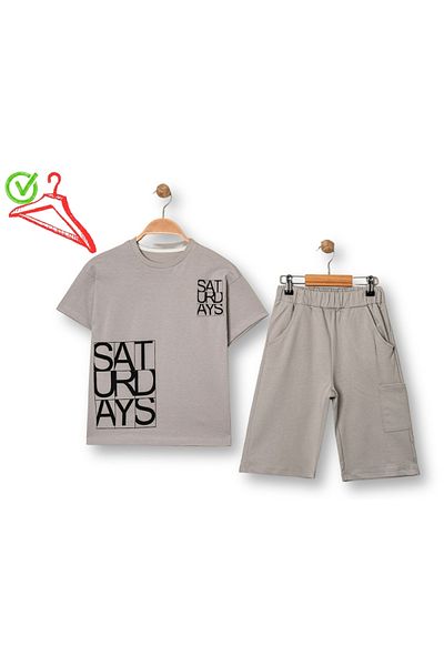 Albino Albi̇no 258-04-25 Men's Suit Shorts 2122 March Printed 9/12 Years