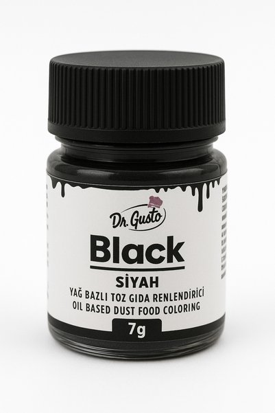 Dr. Gusto Yağ Bazlı Toz Gıda Boyası 7 gr Siyah