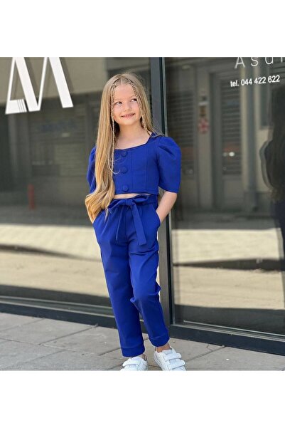 ARBİ kids Devojčina Skraćeni kroj moderna letnja odjeća sa pantalonama