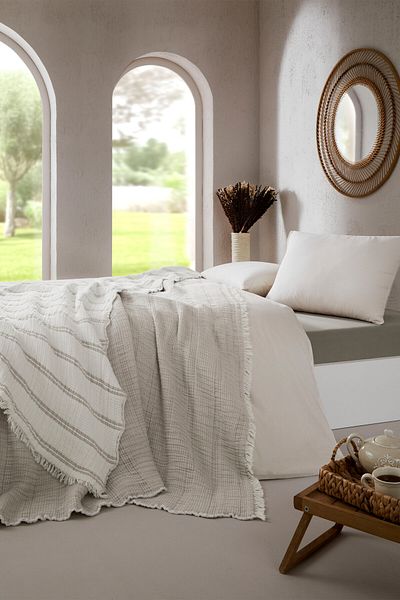 Özdilek Özdilek Aurea Double Muslin Bedspread 220X240 cm