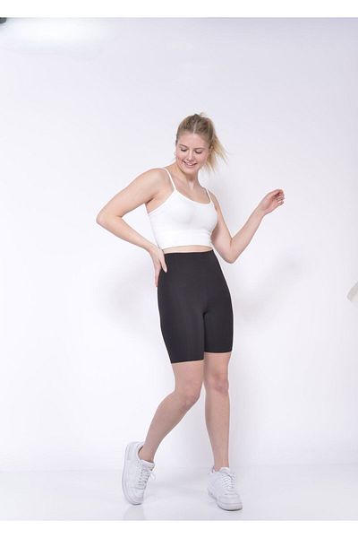 giyindegel Women's Special Stitching with Size Reduction Laser Cutting No Trace Long Corset Shorts